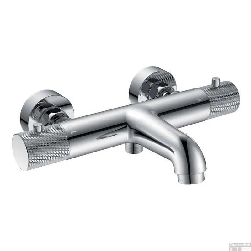 Nu Kopen Badmengkraan Thermostatisch Wiesbaden Ribbd Hartafstand 15 cm Chroom