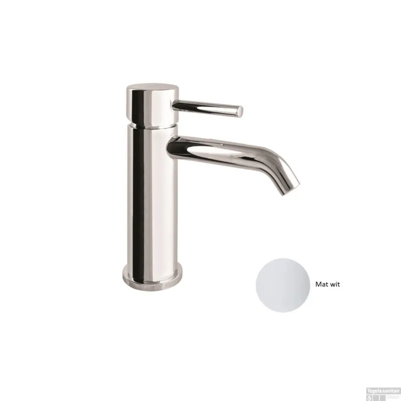 Favoriet Wastafelkraan Sanimex Giulini Trekwaste 17cm Mat Wit (excl. afvoerplug)