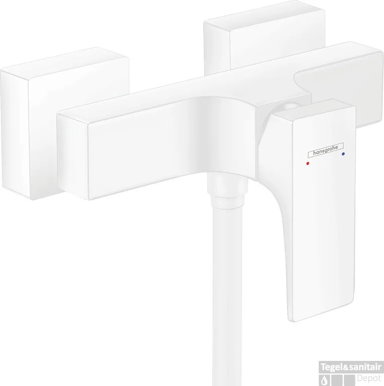 Hansgrohe Metropol ééngreeps douchemengkraan opbouw met rechte greep, mat wit Meest Verkocht