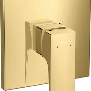 Superprijs Hansgrohe Metropol ééngreeps douchemengkraan afbouwdeel met rechte greep, Polished Gold Optic