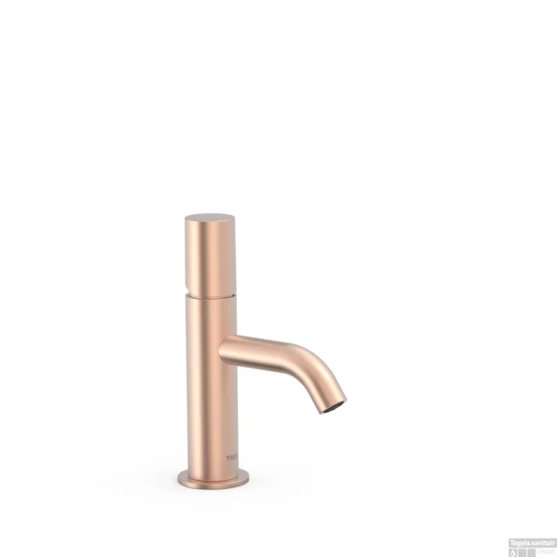Wastafelmengkraan Tres Study Exclusive 19,5 cm 1-Knop Rond Mat Rosé Goud Betaalbaar