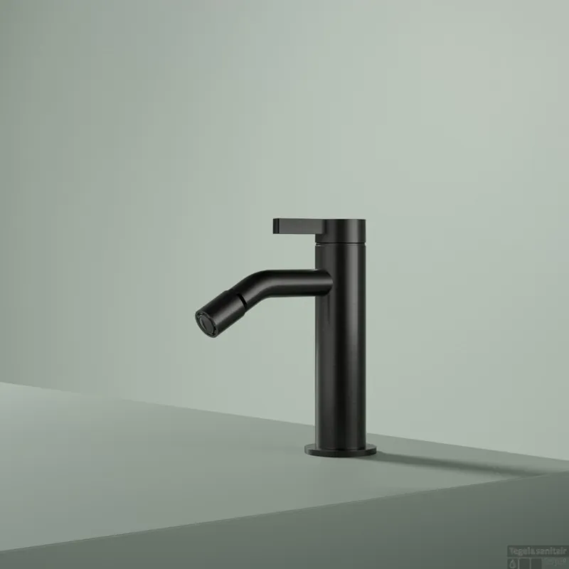 Exclusieve Aanbieding Bidetmengkraan Hotbath Ace 15.5 Cm Geborsteld Zwart PVD