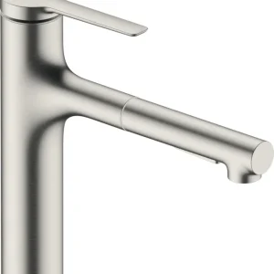 Rechtstreeks Van De Fabrikant Hansgrohe Zesis M33 ééngreeps keukenmengkraan 160 met uittrekbare vuistdouche 2jet, rvs look