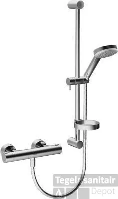 Gecertificeerd Hansa Prisma Doucheset 60 Cm. Met Thermostaat Met S-koppelingen Chroom