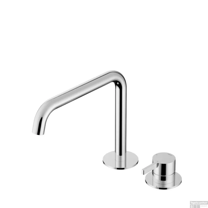 Wastafel Mengkraan Hotbath ace 2-gats Met draaibare uitloop 20 cm Chroom Flitsaanbieding