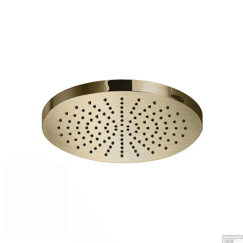 Hoofddouche Hotbath Mate Opbouw 20 cm Geborsteld Messing Living Colours Finale Uitverkoop