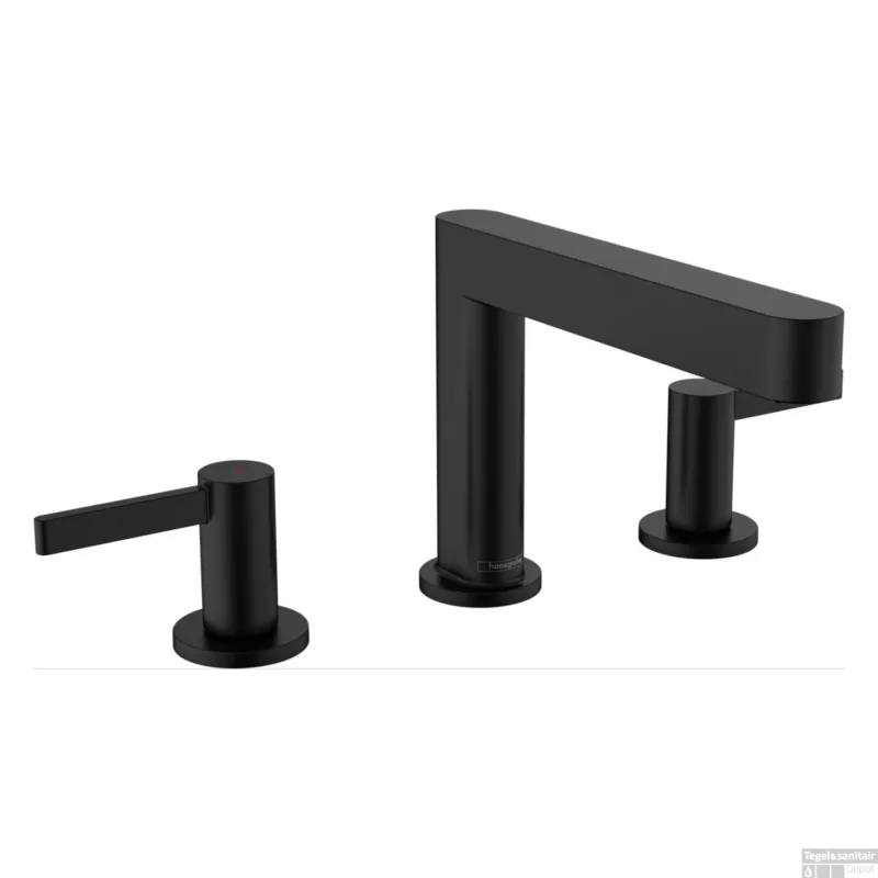 Shop Nu Wastafelmengkraan Finoris HansGrohe 3-gats 110 met Push-Open Waste Mat Zwart