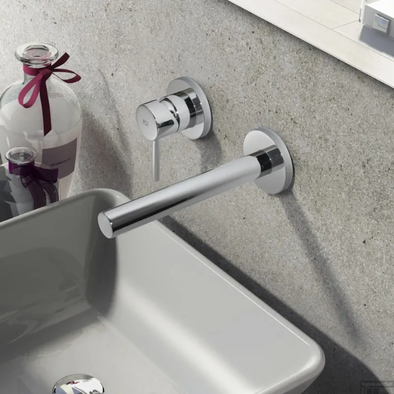 Flitsaanbieding Wastafelmengkraan Hotbath Buddy Inbouw 3+3 Inbouwsysteem 1-hendel Uitloop Recht 17 cm Chroom