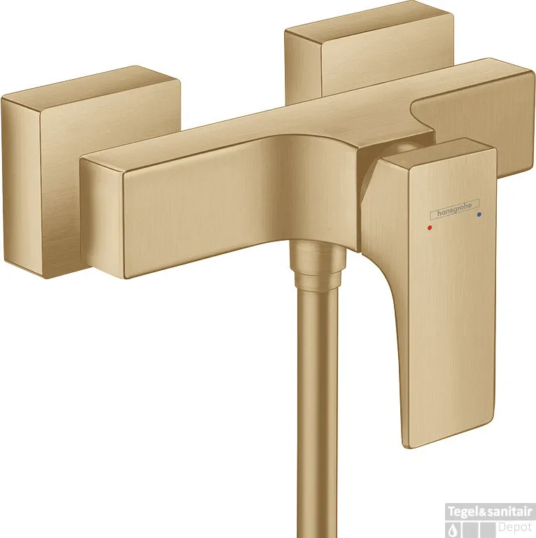 Tijdelijk Beschikbaar Hansgrohe Metropol ééngreeps douchemengkraan opbouw met rechte greep, Brushed Bronze