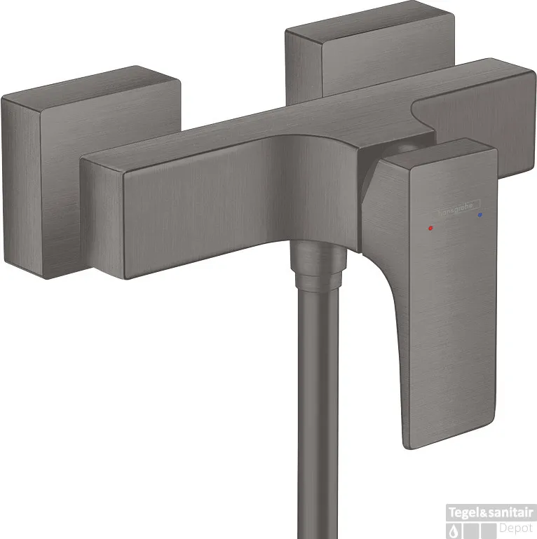 Hansgrohe Metropol ééngreeps douchemengkraan opbouw met rechte greep, Brushed Black Chrome Goedkoop