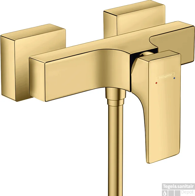 Hansgrohe Metropol ééngreeps douchemengkraan opbouw met rechte greep, Polished Gold Optic Koop Vandaag