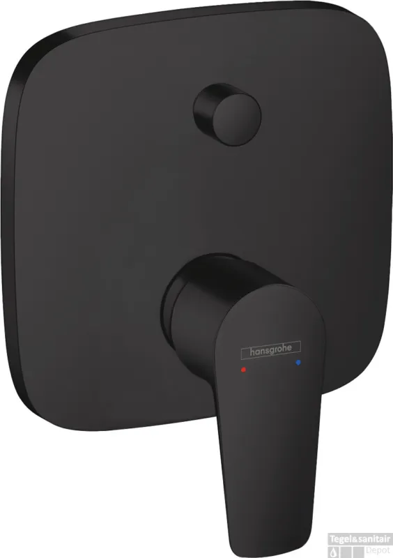 Op = Op Hansgrohe Talis E ééngreeps badmengkraan afbouwdeel met zekerheidscombinatie, mat zwart