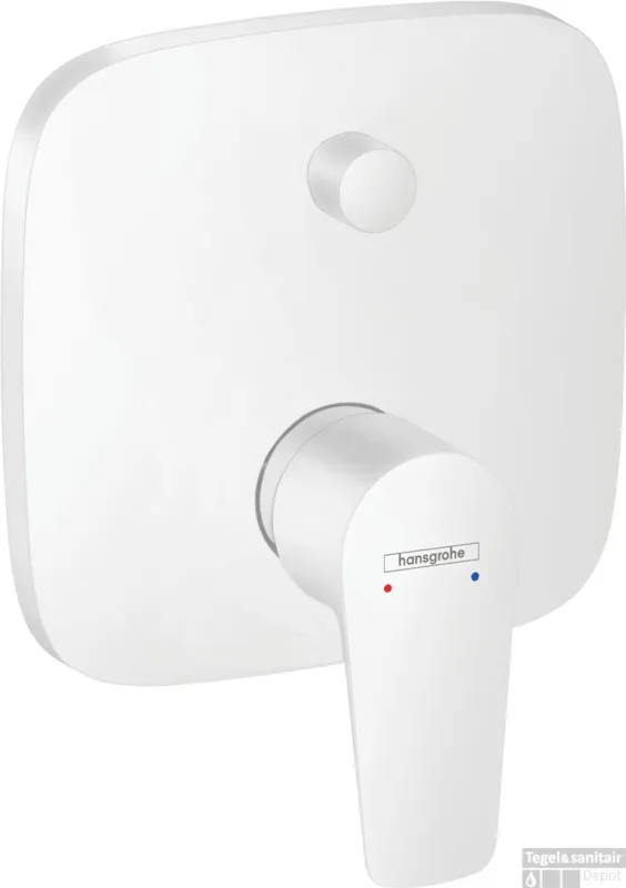 Hansgrohe Talis E ééngreeps badmengkraan afbouwdeel met zekerheidscombinatie, mat wit Hete Deal
