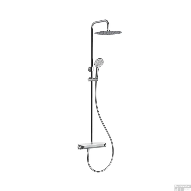 Regendoucheset Opbouw BWS Norton Thermostatisch Met Planchet Chroom Nu Kopen