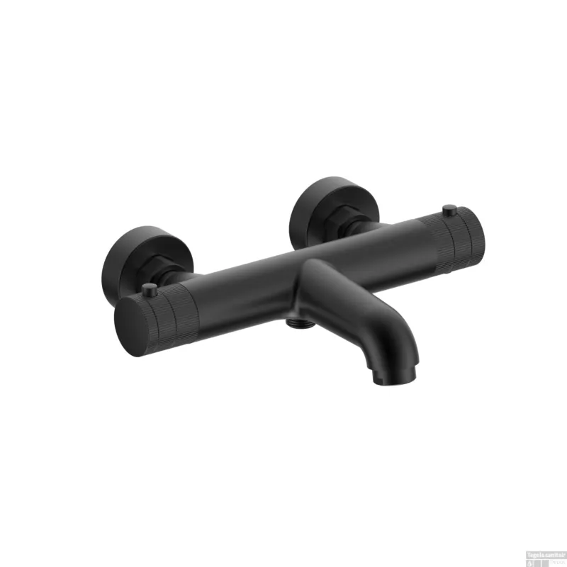 Thermostatische Badkraan BWS Sensa Thermostatisch Opbouw Knoppen Geborsteld Mat Zwart PVD Bestseller