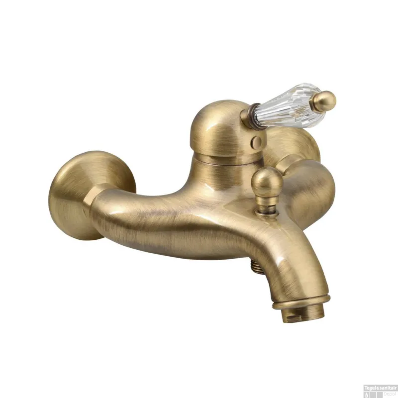 Opbouw Badkraan Sapho Kirké Mengkraan Retro Kristal 1-hendel 11.5 cm Brons Lage Prijs