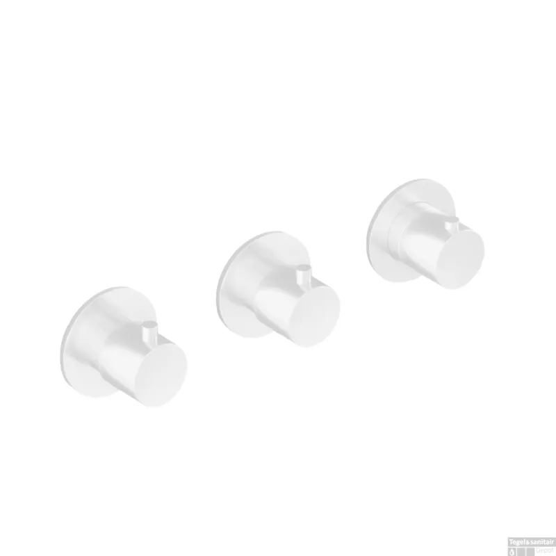 Douchethermostaat Hotbath Cobber Inbouw Met 2 Stopkranen Mat Wit (excl. inbouwdeel) Goedkoop
