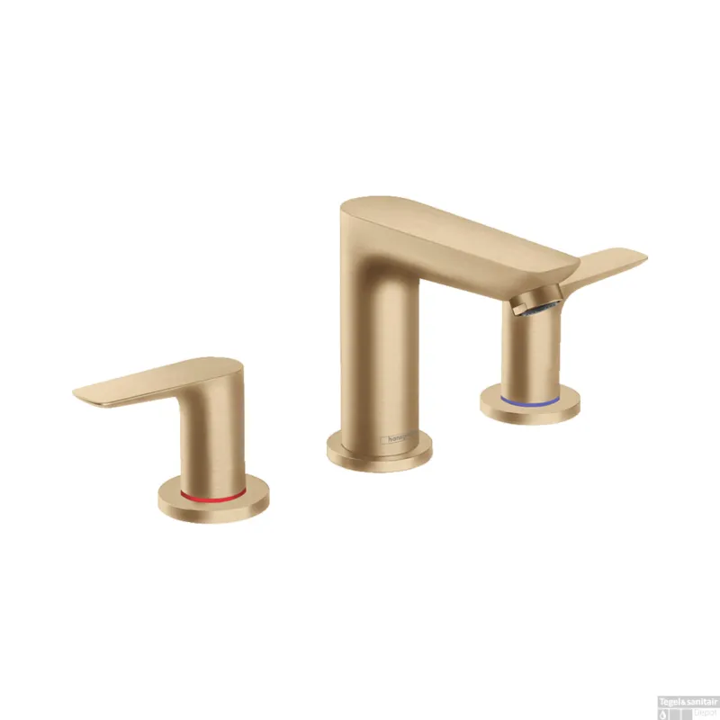 Wastafelmengkraan Talis E HansGrohe 3-Gats Met Trekwaste Brushed Bronze Koopje