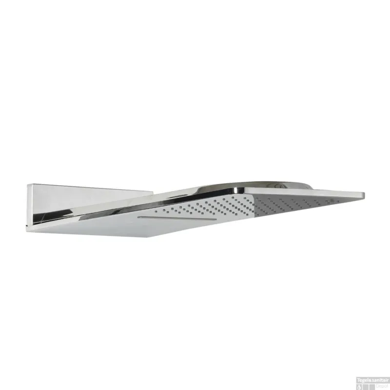 Lage Prijs BWS Wand Hoofddouche Luxe Waterval Rechthoek 25x60cm Chroom