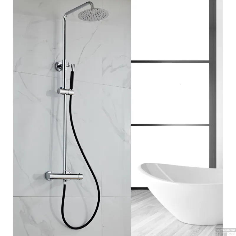 Nu Kopen Opbouw Regendouche Set BWS Talpa Pro Hoofddouche 30 cm met Staaf Handdouche