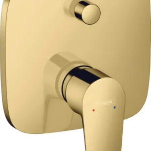 Direct Beschikbaar Hansgrohe Talis E ééngreeps badmengkraan afbouwdeel met zekerheidscombinatie, Polished Gold Optic