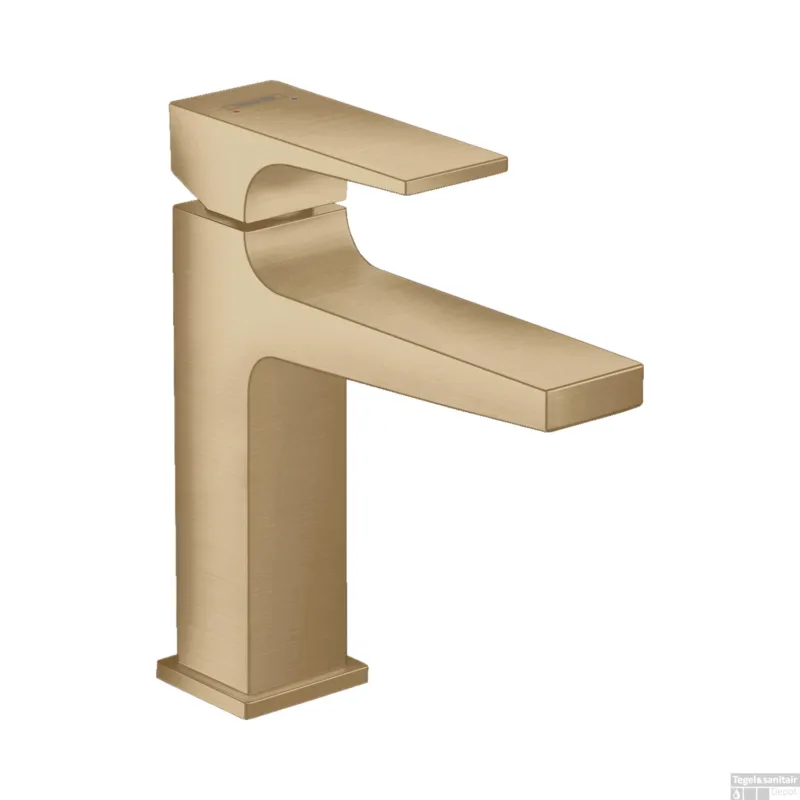 Goedkoop Wastafelmengkraan Metropol HansGrohe Eengreeps 110 met Rechte Greep en Push-Open Afvoer Brushed Bronze