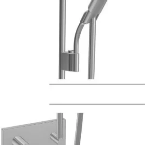 Nieuw Hansa Matrix Glijstangset 110 Cm. Bovenaansluiting Chroom