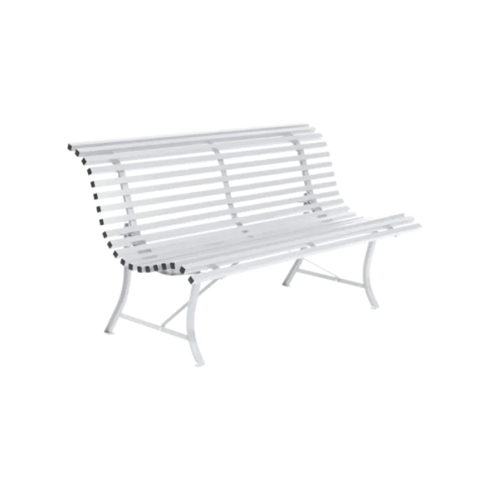 Finale Uitverkoop Fermob Louisiane tuinbank 150 cm-Cotton white