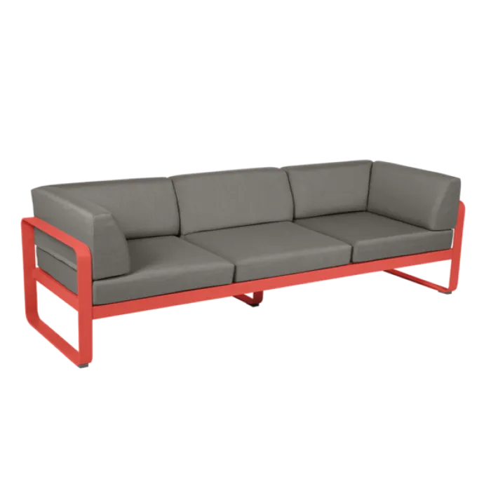 Fermob Bellevie 3-zits Club loungebank met grey taupe zitkussen-Capucine Hete Deal