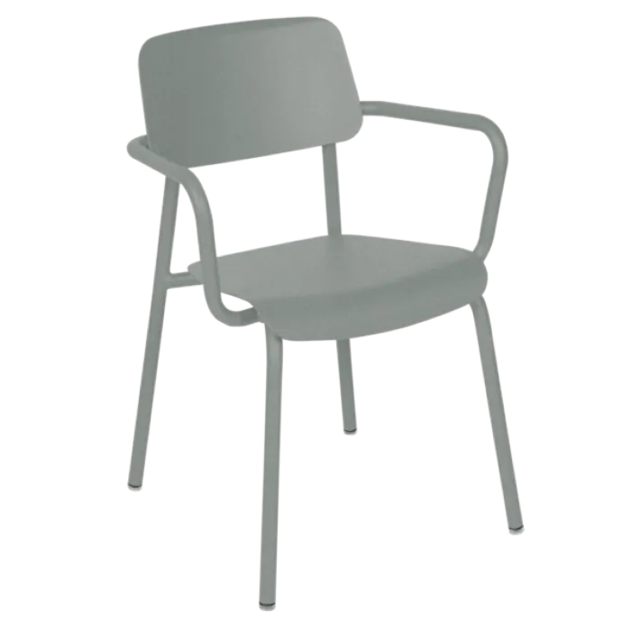 Koopje Fermob Studie tuinstoel met armleuning-Lapilli Grey
