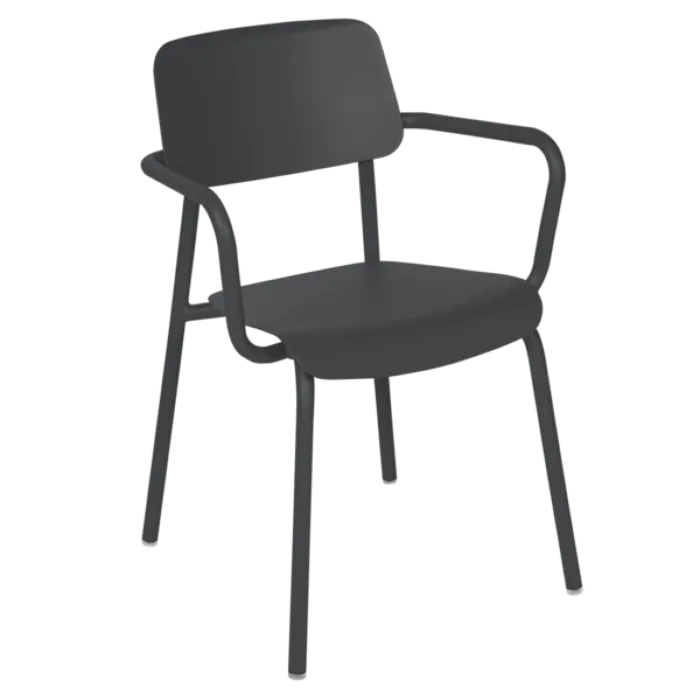 Koop Online Fermob Studie tuinstoel met armleuning-Anthracite