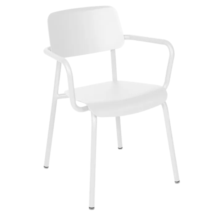 Fermob Studie tuinstoel met armleuning-Cotton white Exclusieve Aanbieding