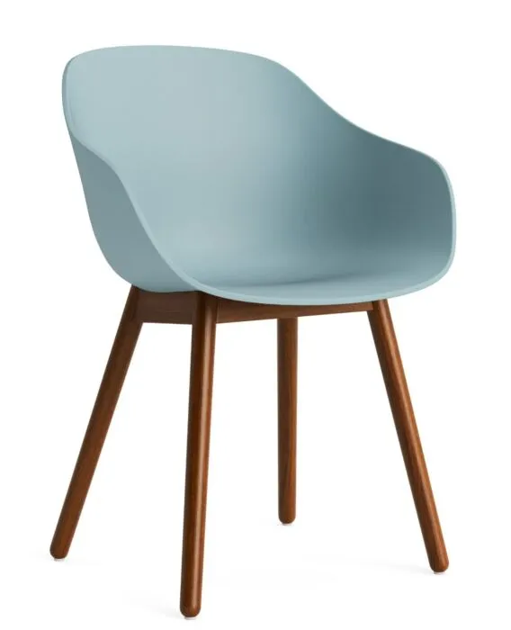 Express Levering HAY AAC 212 eetkamerstoel - walnoot onderstel-Dusty blue