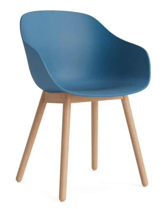 Korting HAY AAC 212 eetkamerstoel - eiken onderstel-Azure blue