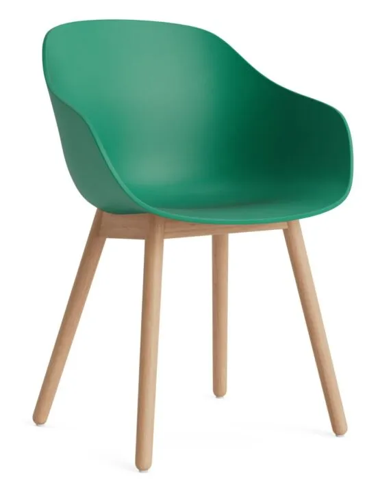 Beste Prijs HAY AAC 212 eetkamerstoel - eiken onderstel-Teal Green