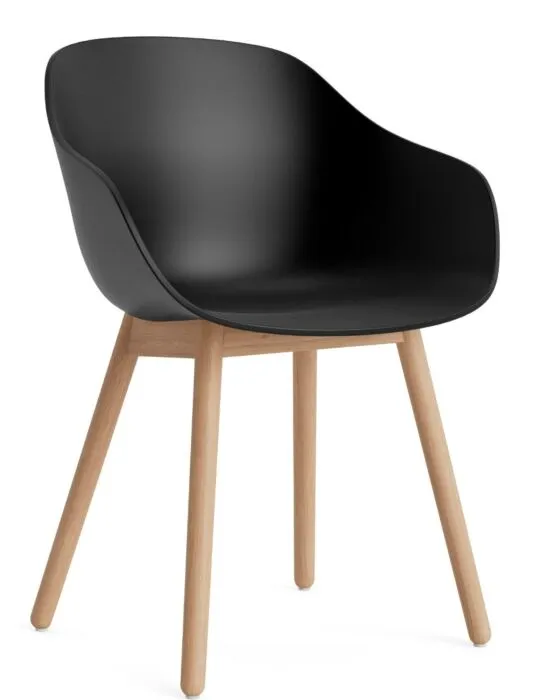 HAY AAC 212 eetkamerstoel - eiken onderstel-Black Op = Op
