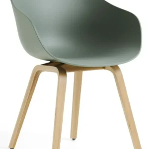Exclusieve Aanbieding HAY AAC 222 eetkamerstoel - Eiken onderstel-Fall Green