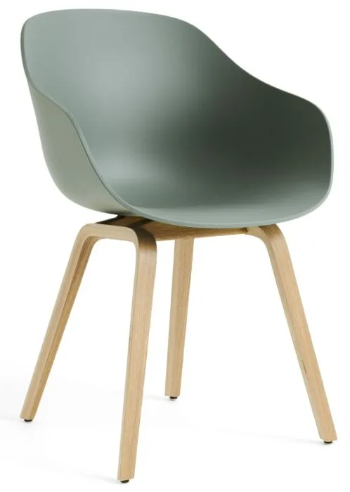 Exclusieve Aanbieding HAY AAC 222 eetkamerstoel - Eiken onderstel-Fall Green