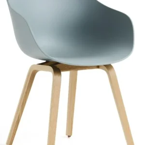 HAY AAC 222 eetkamerstoel - Eiken onderstel-Dusty blue Laatste Kans