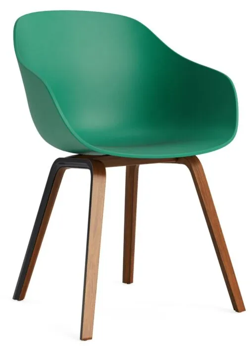 Laatste Kans HAY AAC 222 eetkamerstoel - Walnoot onderstel-Teal Green