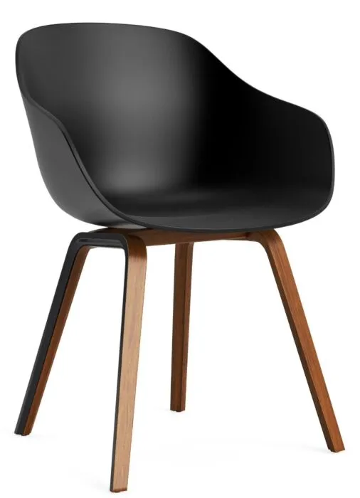Must-Have HAY AAC 222 eetkamerstoel - Walnoot onderstel-Black