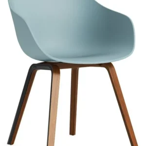 Hoge Kwaliteit HAY AAC 222 eetkamerstoel - Walnoot onderstel-Dusty blue