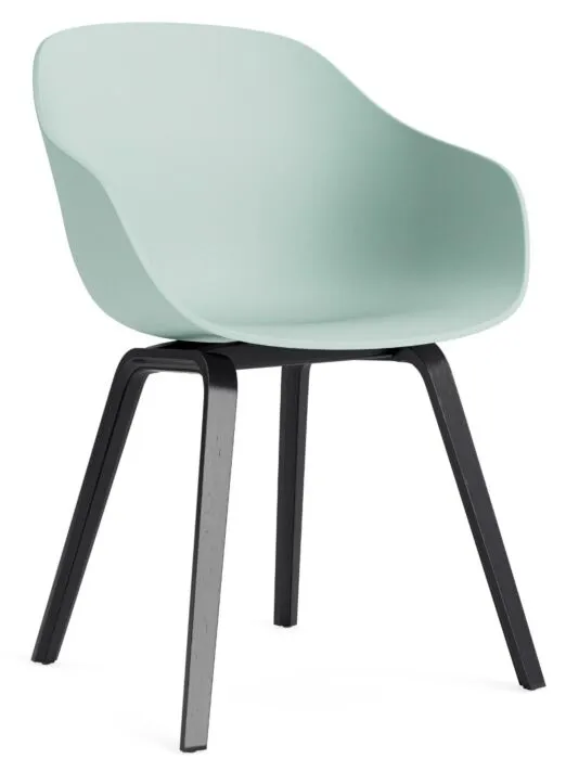 Premium HAY AAC 222 eetkamerstoel - Zwart onderstel-Dusty Mint
