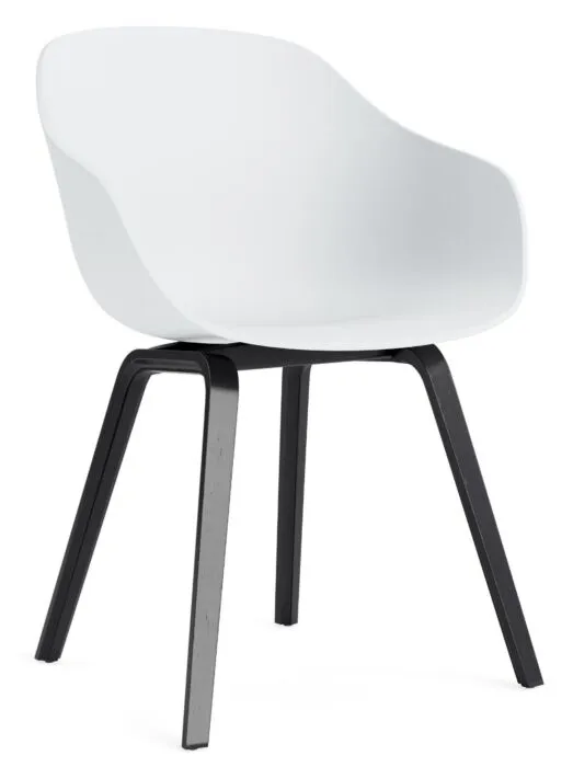 HAY AAC 222 eetkamerstoel - Zwart onderstel-White Dagaanbieding