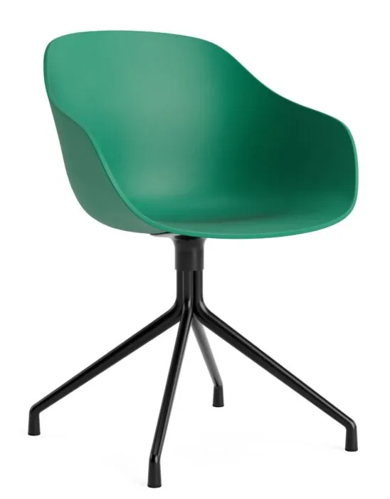 Koopje HAY AAC 220 stoel - zwart onderstel-Teal Green