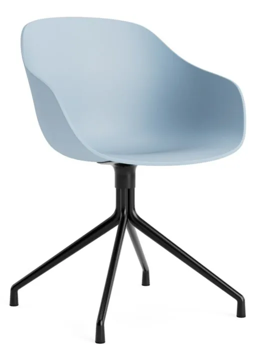 HAY AAC 220 stoel - zwart onderstel-Slate Blue Seizoensaanbieding