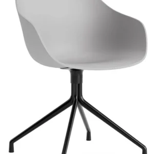 HAY AAC 220 stoel - zwart onderstel-Concrete grey Gratis Retour