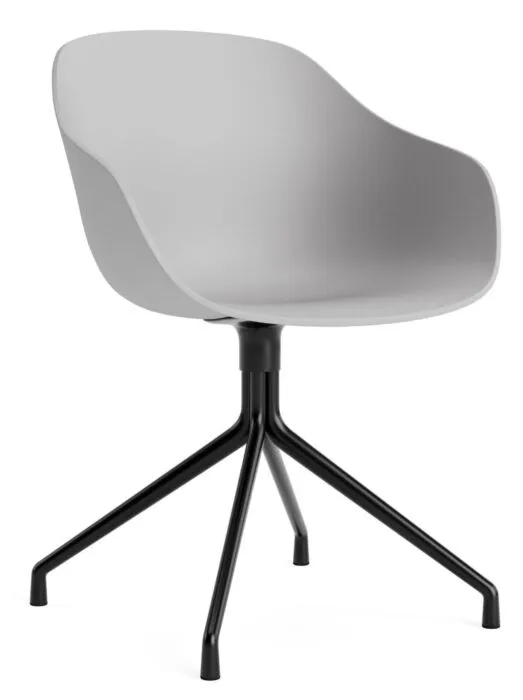HAY AAC 220 stoel - zwart onderstel-Concrete grey Gratis Retour