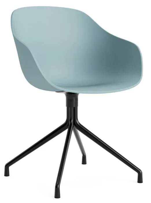 Fabrieksprijs HAY AAC 220 stoel - zwart onderstel-Dusty blue