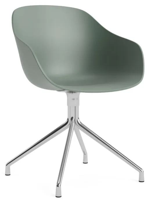 HAY AAC 220 stoel - chrome onderstel-Fall Green Op = Op